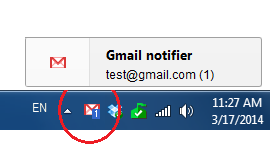 Gmail Notifier Taskbar