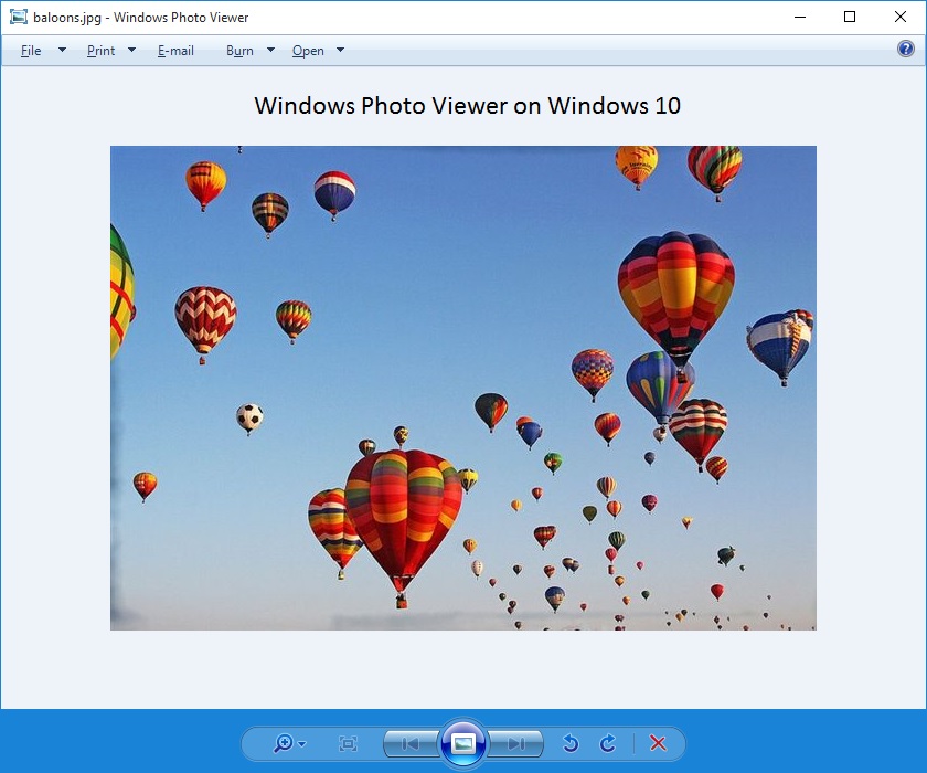 Windows 10: how to restore Windows Photo Viewer